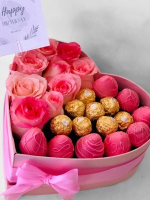 Corazón rosa Chispitas